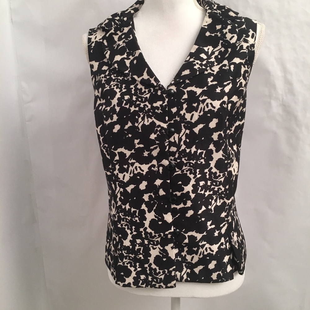 Danny & Nicole Blouse Size 16P collar Sleeveless